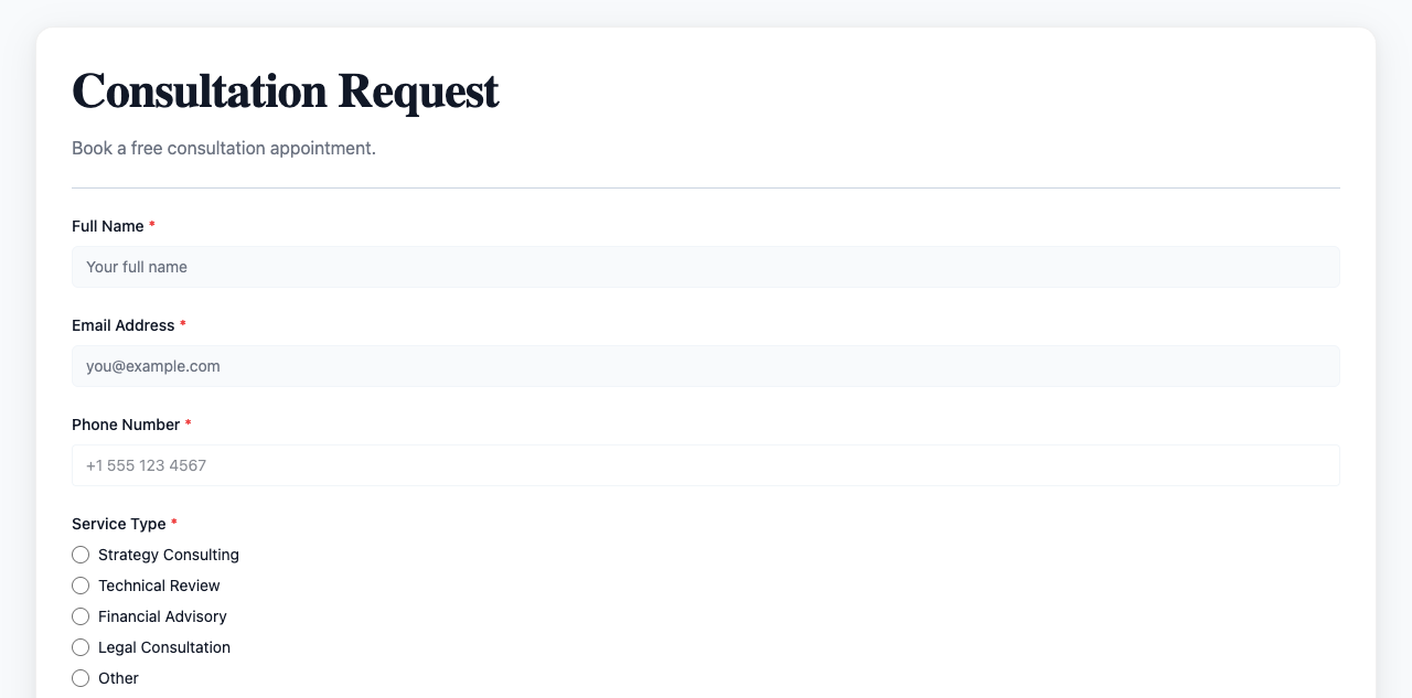 Consultation Request