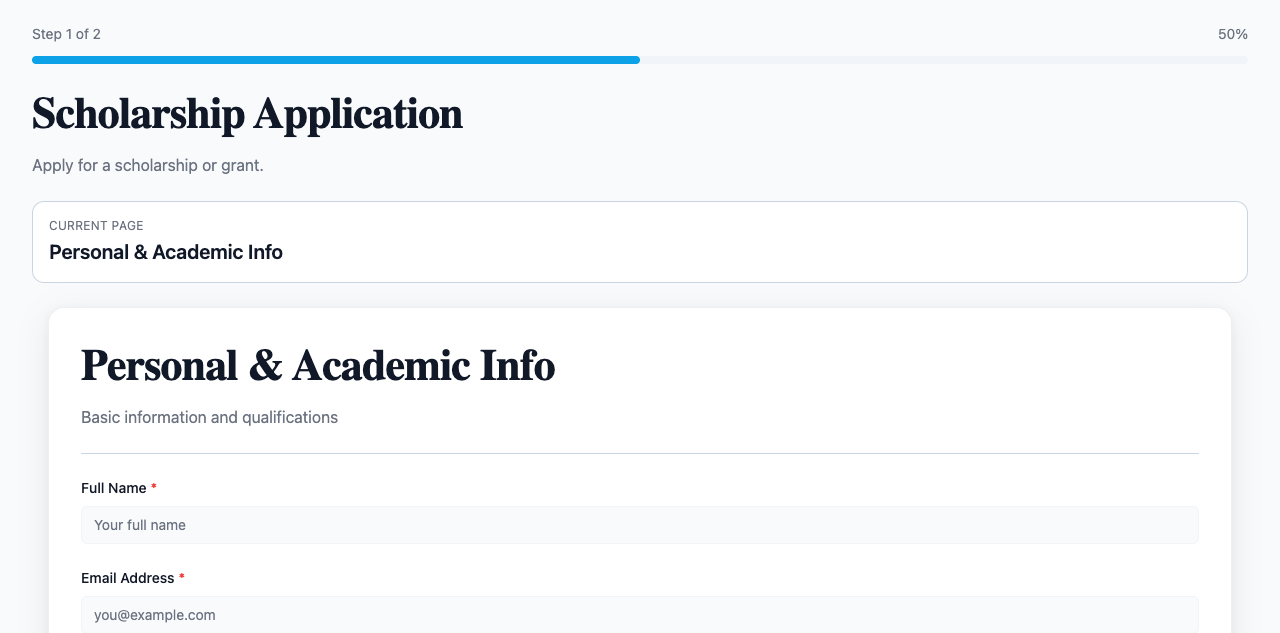 Scholarship Application